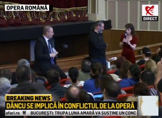 Vasile Dâncu arbitrează scandalul de la Operă