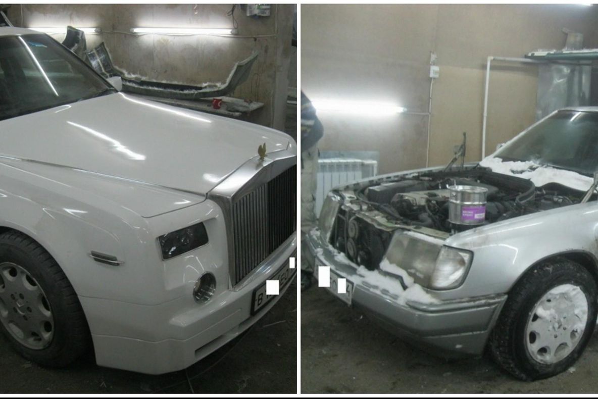 Câtă imaginaţie. Au transformat un Mercedes Clasa E într-un Rolls Royce Phantom, la ei în garaj