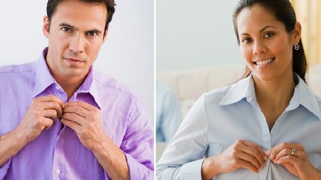 Te-ai întrebat vreodată de ce nasturii de la cămăşile pentru el sunt pe partea dreaptă?