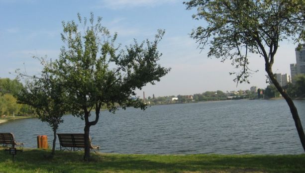 Focuri de armă pentru oprirea unui șofer în București. Mașina a plonjat în lacul Colentina