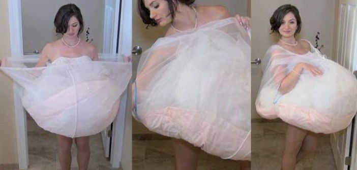 Au râs când au văzut această rochie de mireasă. Însă este genial ce se ascunde în spatele imaginii
