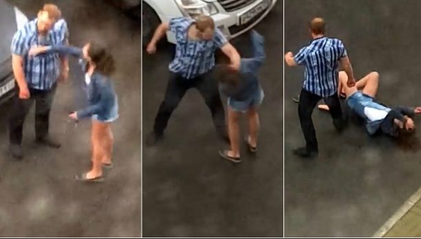Un cuplu și-a împărțit pumni și picioare în plină stradă. Întreaga scenă a fost filmată