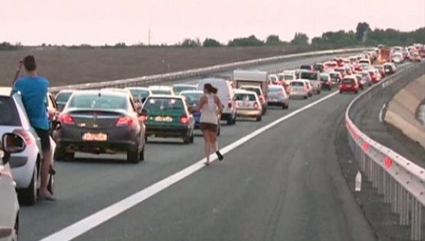 Trafic intens pe Autostrada Soarelui, sensul de mers către Constanţa