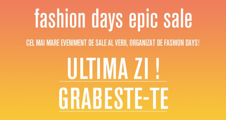 Fashion Days – Ultima zi din cea mai mare promotie. Ce oferte sunt la tenisi