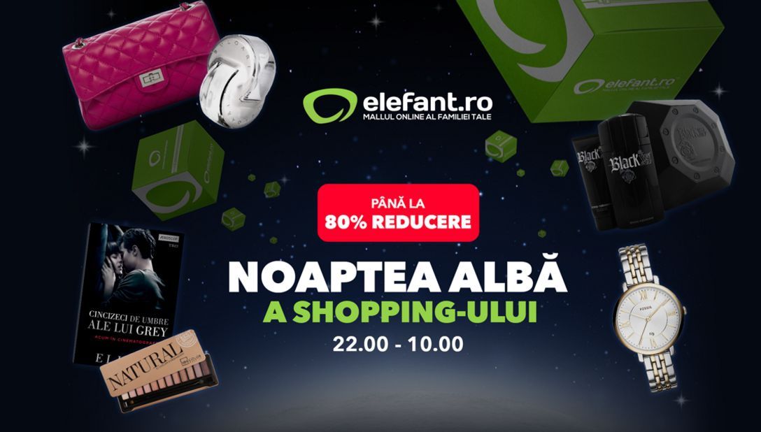 Noaptea albă a shoppingului la Elefant.ro. Reduceri de peste 80% la bijuterii
