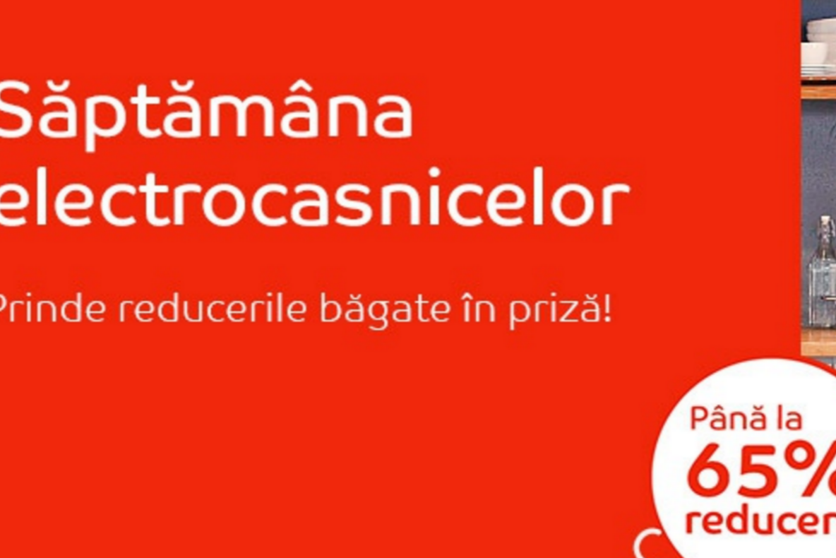 eMAG Saptamana electrocasnicelor - Top 10 cele mai ieftine oferte de electrocasnice ale saptamanii