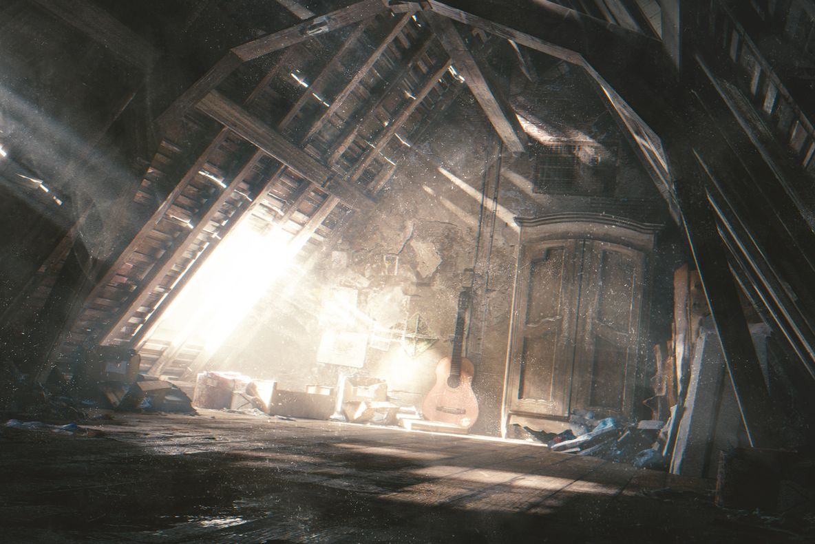 A urcat la mansardă şi a găsit un scaun prăfuit. Când l-a curăţat, a început să râdă: era bogat!