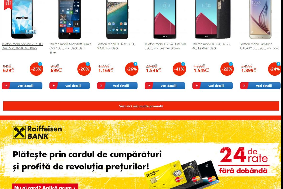 eMAG – Revolutia preturilor – Reduceri 50% si rate fara dobanda pentru 24 de luni