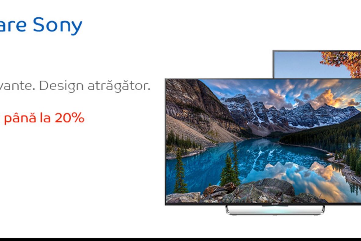 eMAG – Promotie speciala pentru televizoarele Sony. Reduceri si carduri cadou