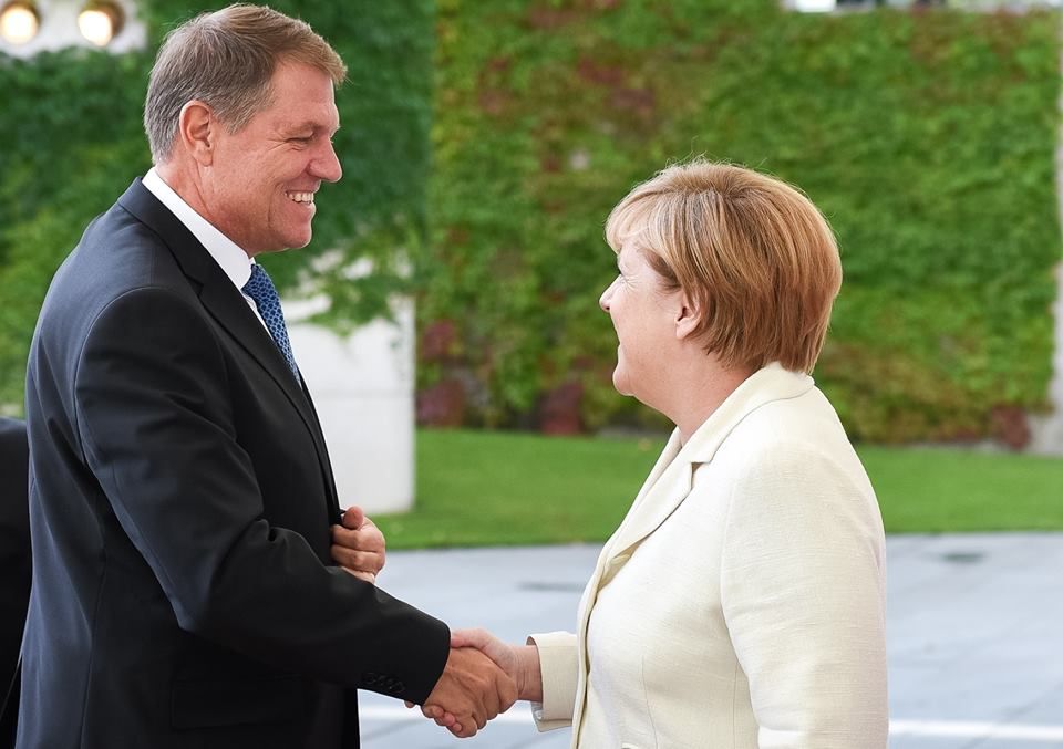 Imagini spectaculoase de la întâlnirea lui Iohannis cu Merkel
