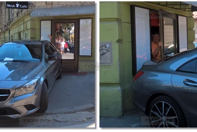 Imaginea zilei. Şoferul care ar putea câştiga uşor titlul de "Bizonul anului" în România