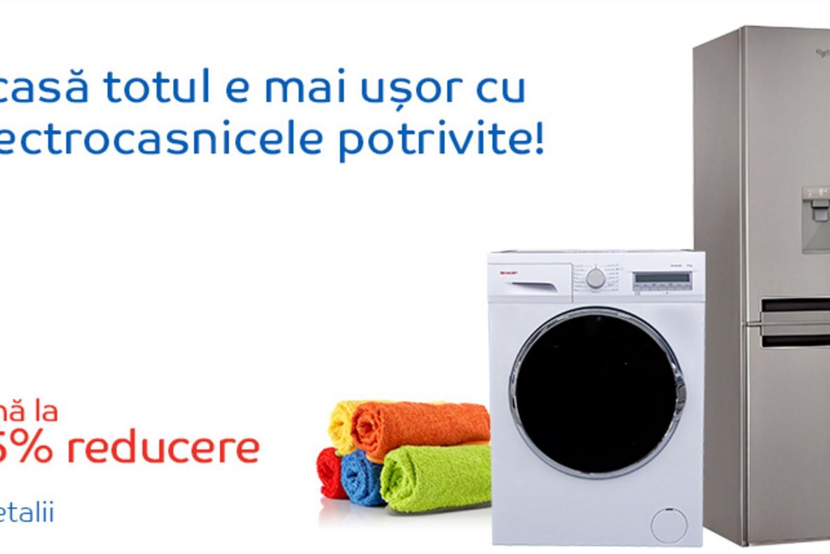 eMAG - 35% reducere la electrocasnice. Care sunt cele mai bune oferte