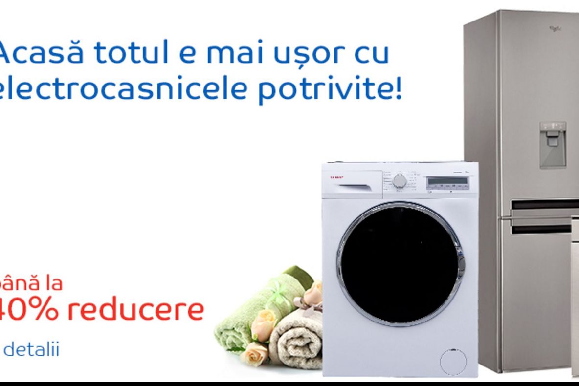 eMAG – Electrocasnicele au reduceri de pana la 40%. Top 7 cele mai mari ieftiniri