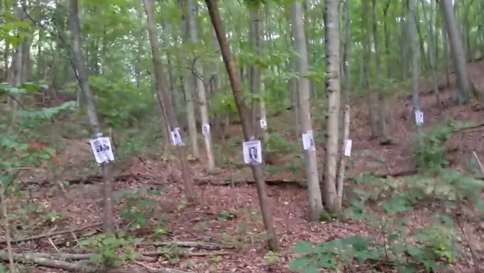 A găsit câteva hârtii lipite pe copaci, în pădure. Când le-a citit, a chemat poliția. Ce scria