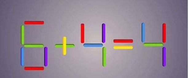 Test simplu! Mută un singur beţisor ca să obţii rezultatul corect 