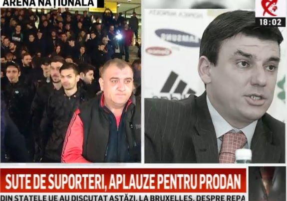 Numele lui Didi Prodan, scandat de sute de suporteri la Arena Naţională. Ce banner au afişat fanii