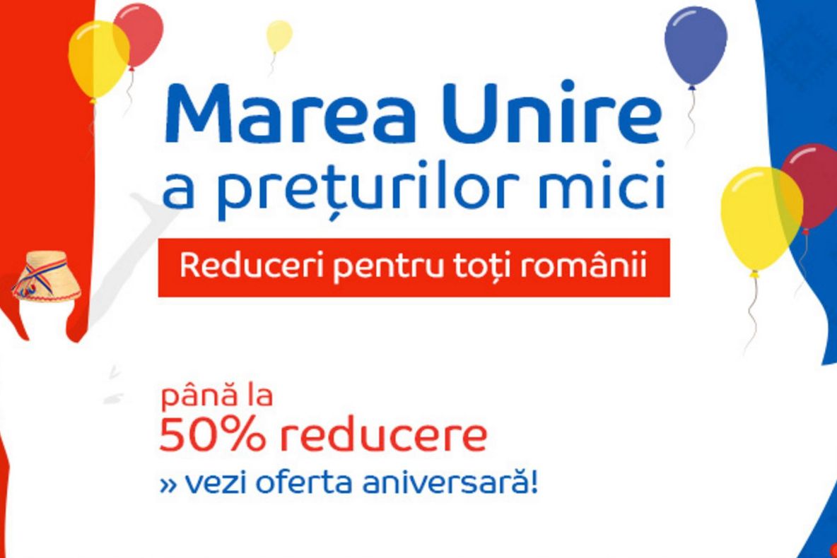 eMAG – promotie foarte mare de Ziua Nationala: ’Marea Unire a preturilor mici’
