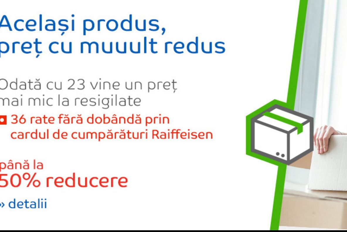 eMAG – 50% reducere la resigilate, azi, la eMAG. Puteti cumpara in 36 de rate fara dobanda