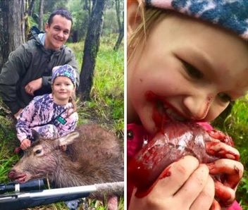 La 8 ani, MUŞCĂ din inima căprioarei ucise de mâna ei. Ce face tatăl, însă, este ÎNFIORĂTOR!