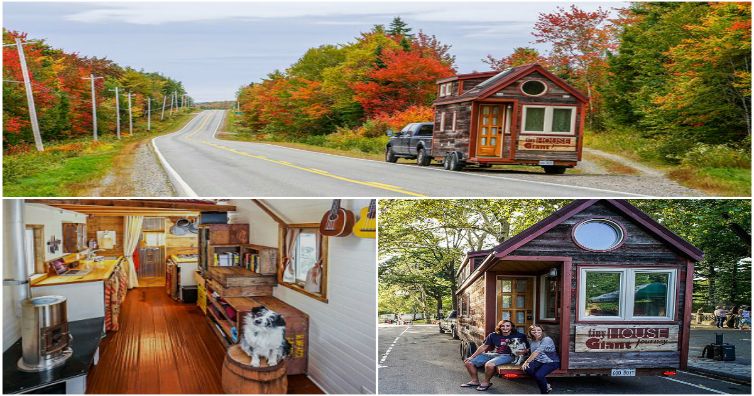 Au construit cea mai cochetă casă pe 4 roţi. Nu e o rulotă, ci o cabană mobilă. Cum arată înăuntru