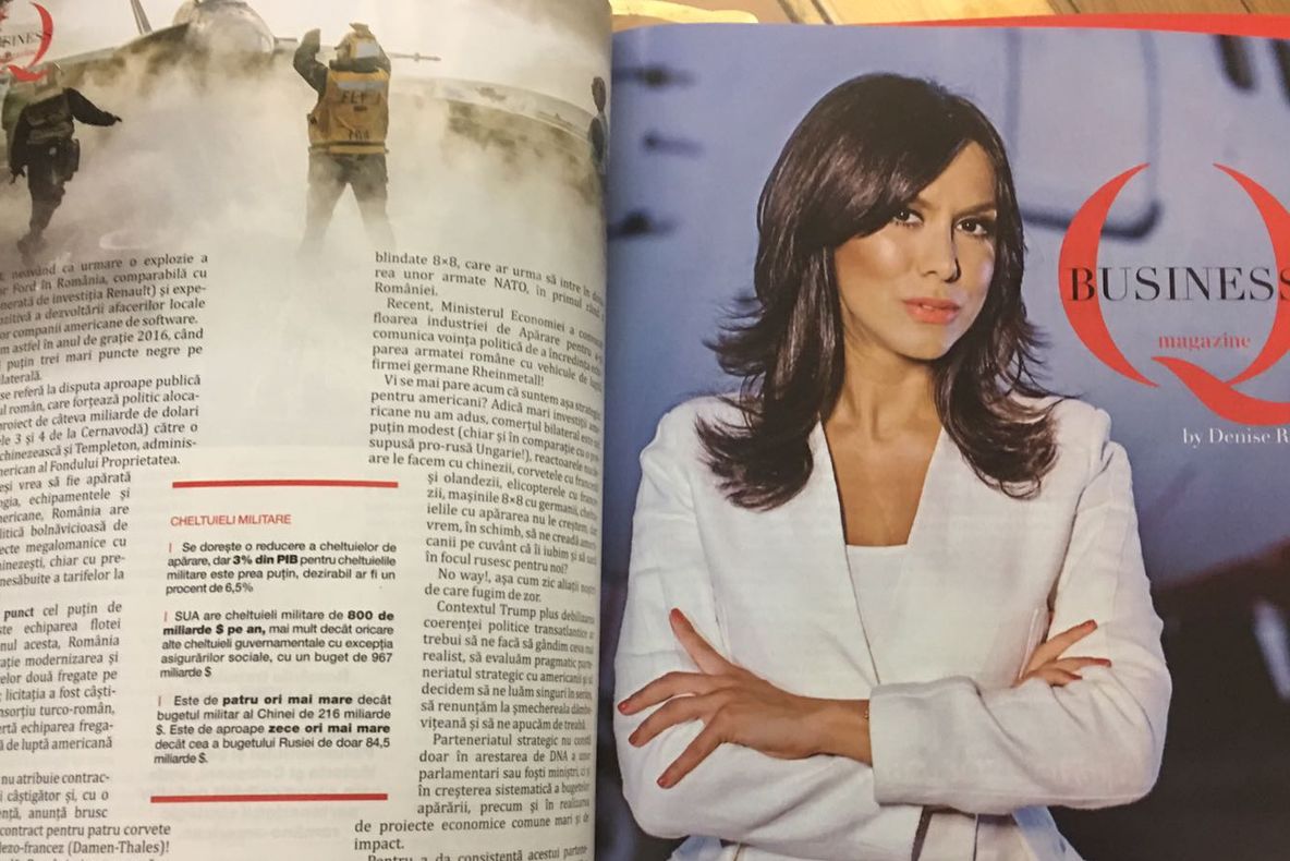 Jurnalista Realitatea TV Denise Rifai coordonează un supliment economic al revistei Q Magazine