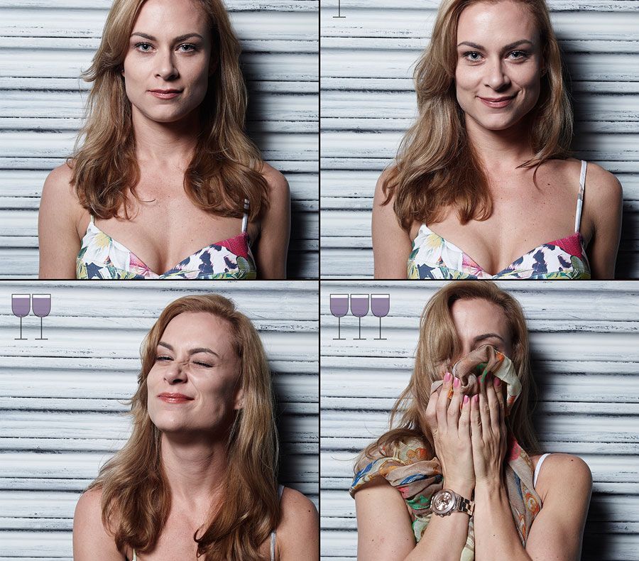 Exerciţiu uimitor. Cum se schimbă oamenii din punct de vedere fizic după 2-3 pahare de vin