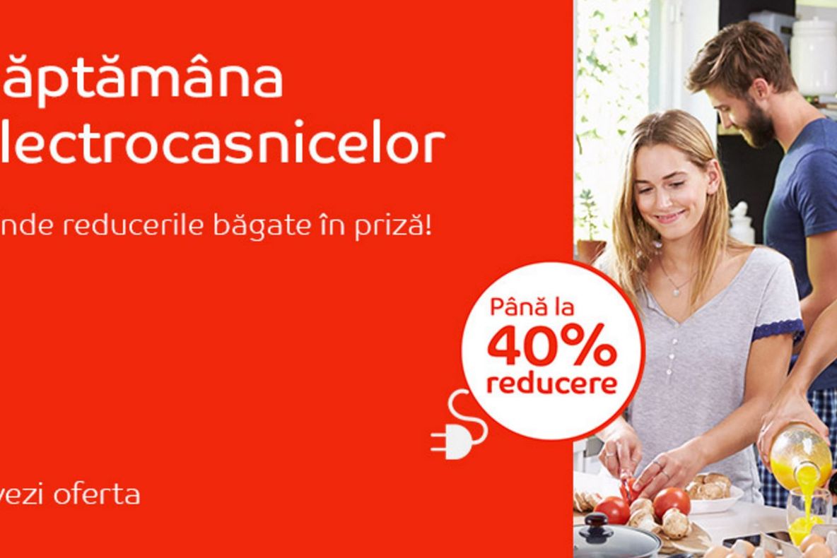 eMAG – Saptamana electrocasnicelor aduce reduceri de 40%. Care sunt cele mai bune oferte