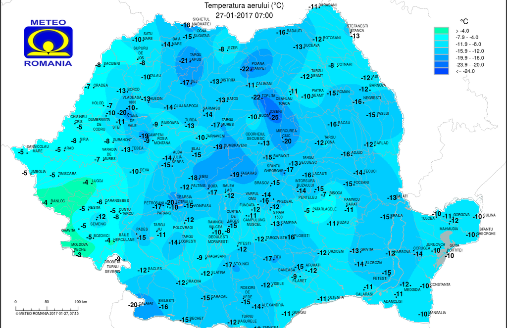 GER de crapă pietrele, vineri dimineață. Care a fost cea mai mică temperatură din țară