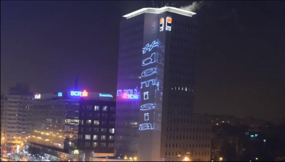 A fost chemat la Poliţie pentru "proiecții de lumini" în timpul protestelor din Piaţa Victoriei