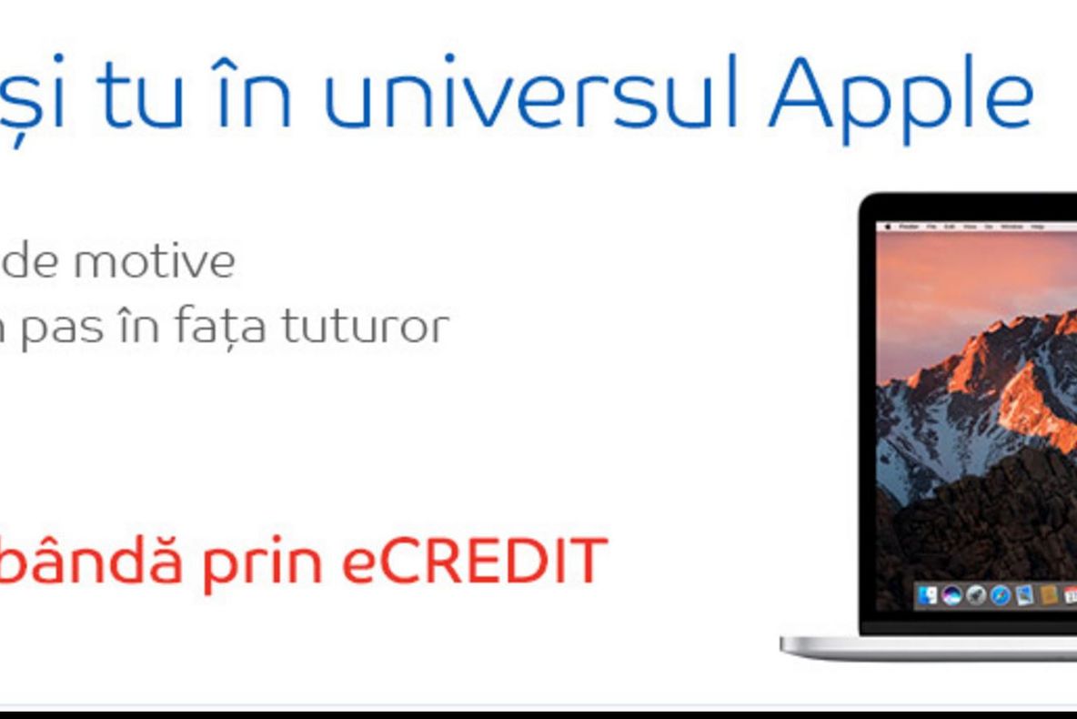 eMAG – Universul Apple – 20 de rate fara dobanda pentru iPhone, iPad, MacBook sau Apple Watch