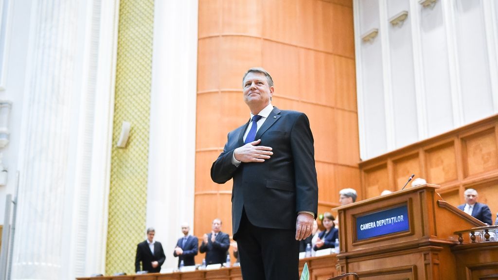 Imagini de la discursul preşedintelui Iohannis în Parlament