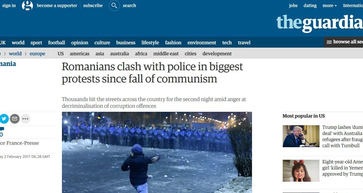 Ce scrie presa internațională după protestele uriașe de miercuri seară din România