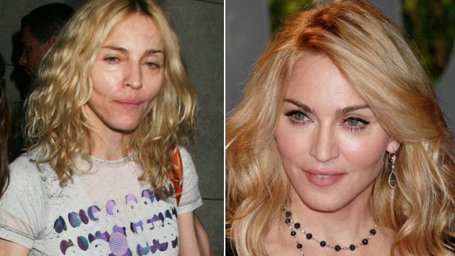 Cum arată vedetele internaţionale fără machiaj. Madonna este de nerecunoscut!