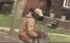 Imagini neobișnuite. Ce animal plimbă un bărbat pe stradă, în lesă. "E ilegal!"