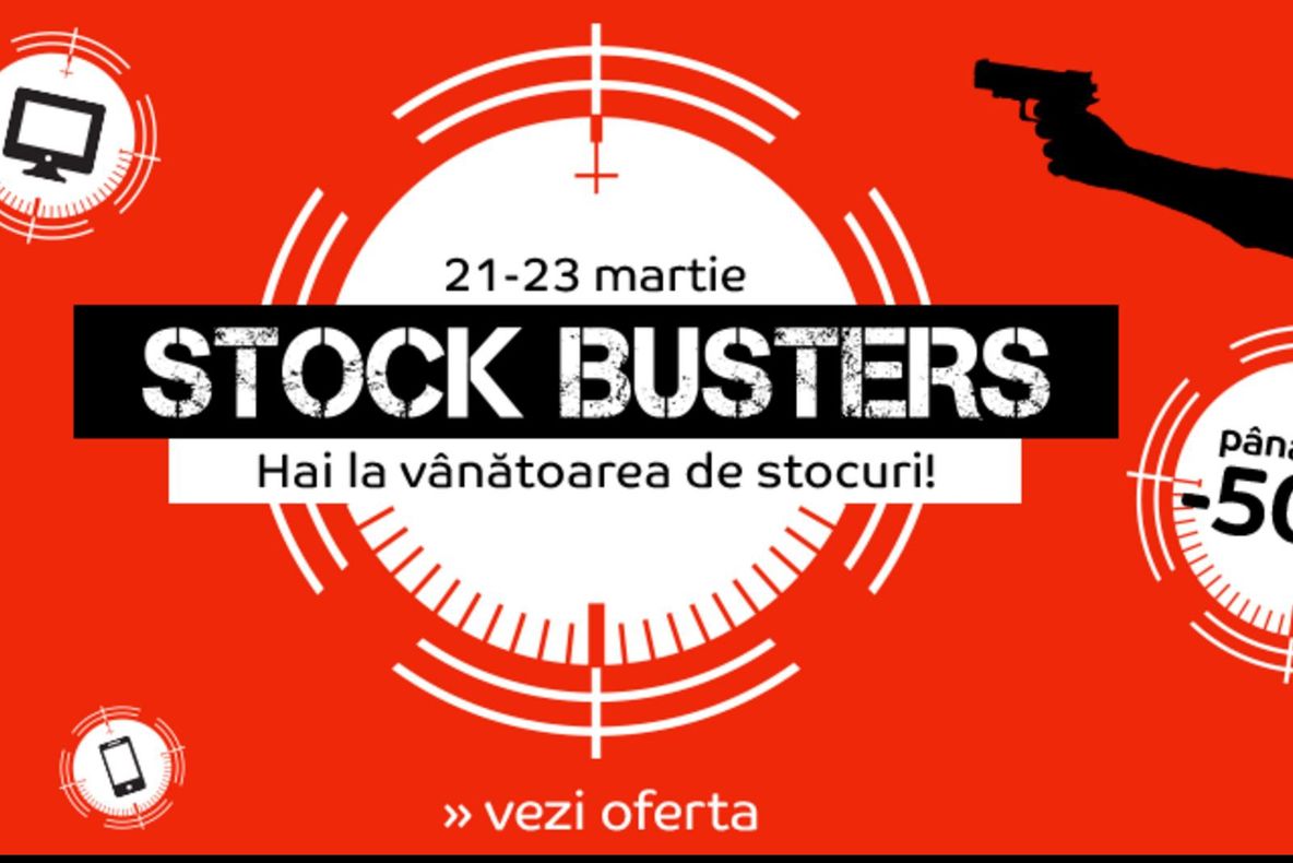 eMAG Stock Busters – Sute de oferte cu reduceri de 50%, timp de 3 zile si 3 nopti