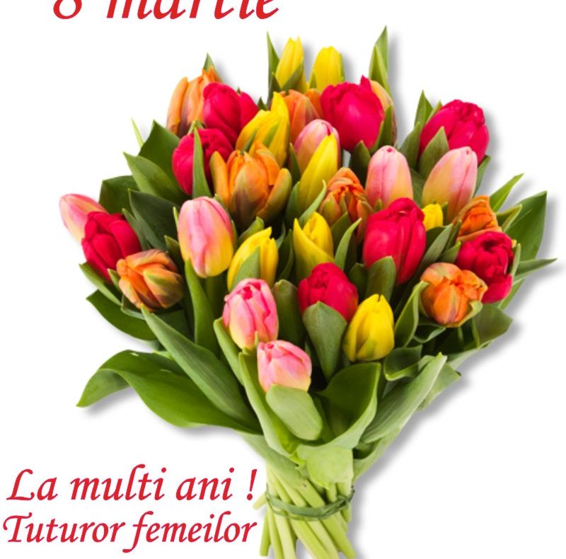 Felicitări de 8 Martie. Felicitări frumoase cu flori de Ziua Femeii: La mulţi ani de 8 martie!