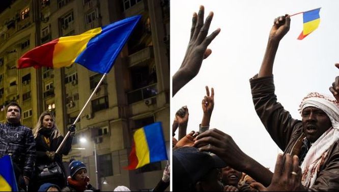 Ciadul ne acuză iar că i-am copiat drapelul, după ce a văzut poze de la protestele față de OUG 13
