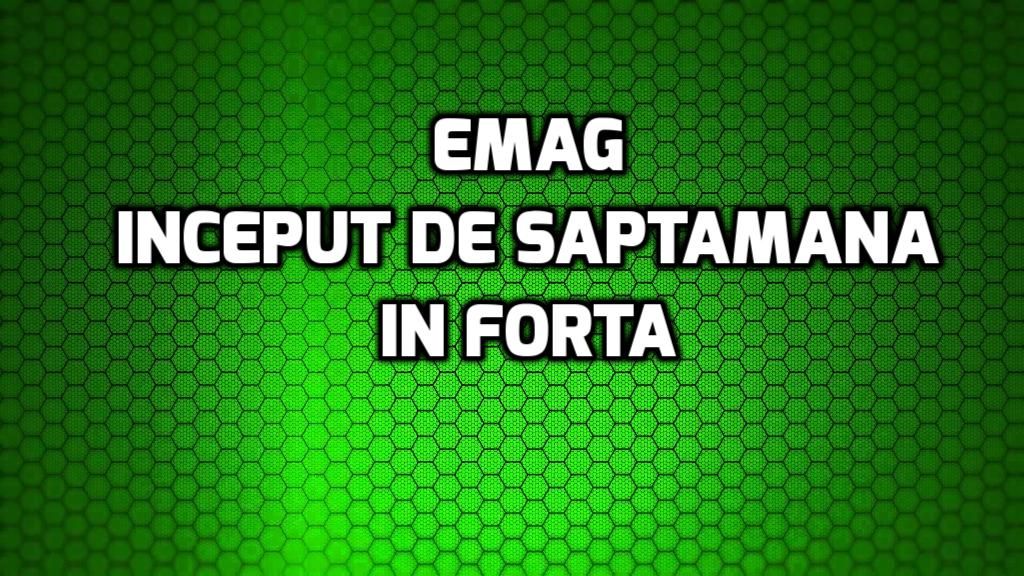 eMAG – Inceput de saptamana in mare forta: 3 promotii uriase se desfasoara simultan. Reduceri 50%