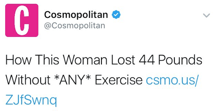 Gafa MAJORĂ a unei celebre reviste: cancerul unei femei, prezentat drept "dieta fără sport"