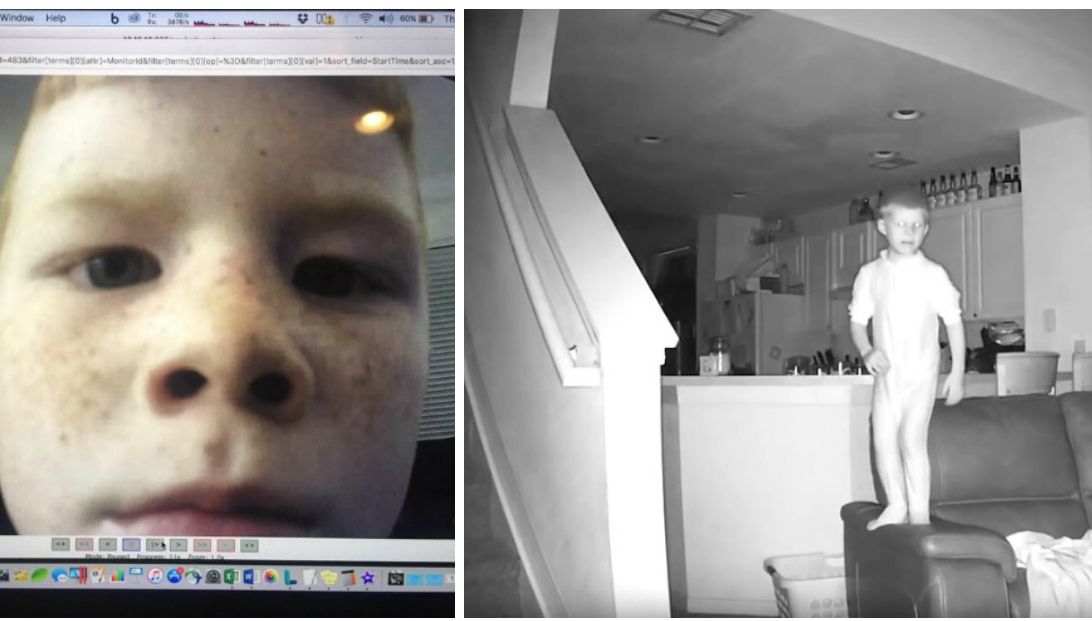 A verificat camera de supraveghere, dar a fost ȘOCAT de ce a văzut. Cât de bizar se comportă copilul