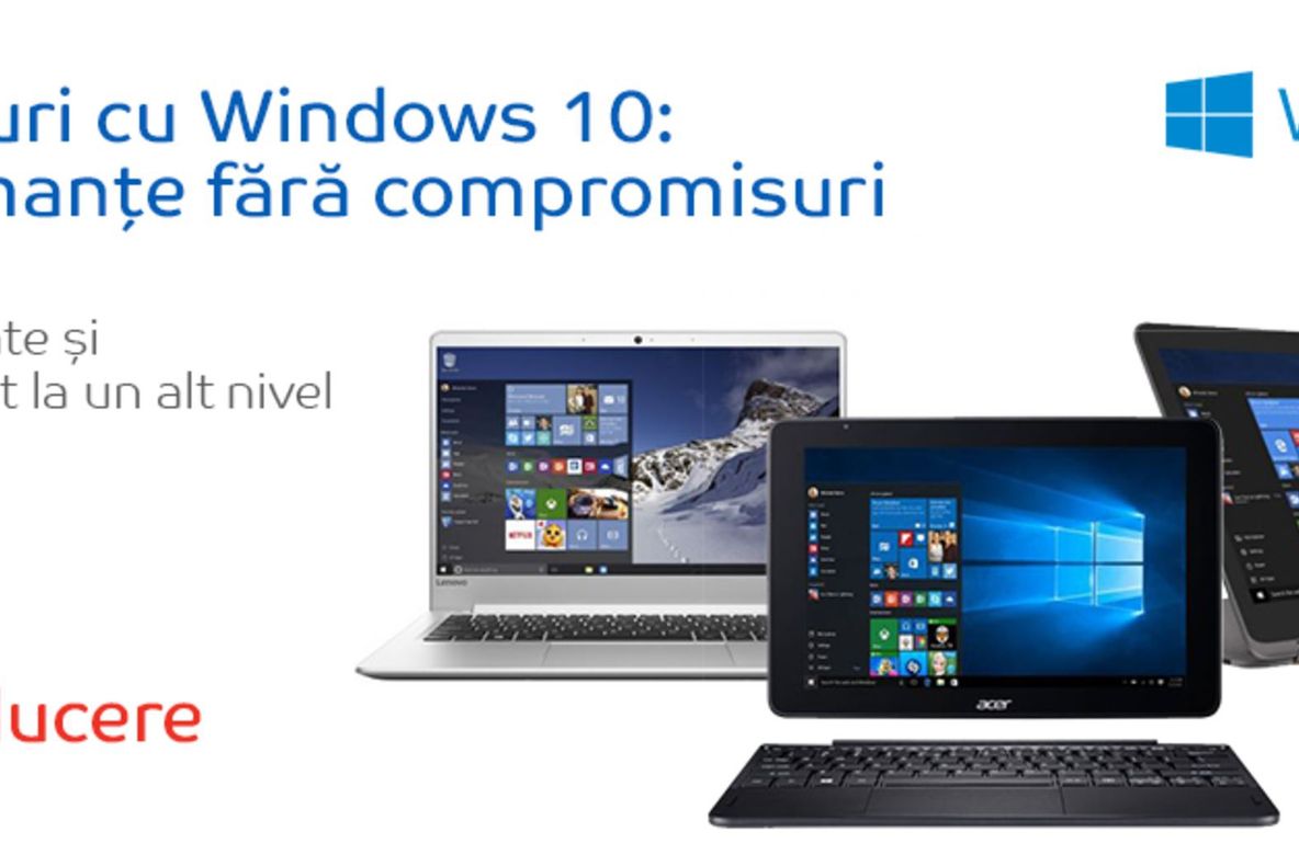 eMAG – Top 6 cele mai ieftine laptopuri cu Windows 10 preinstalat