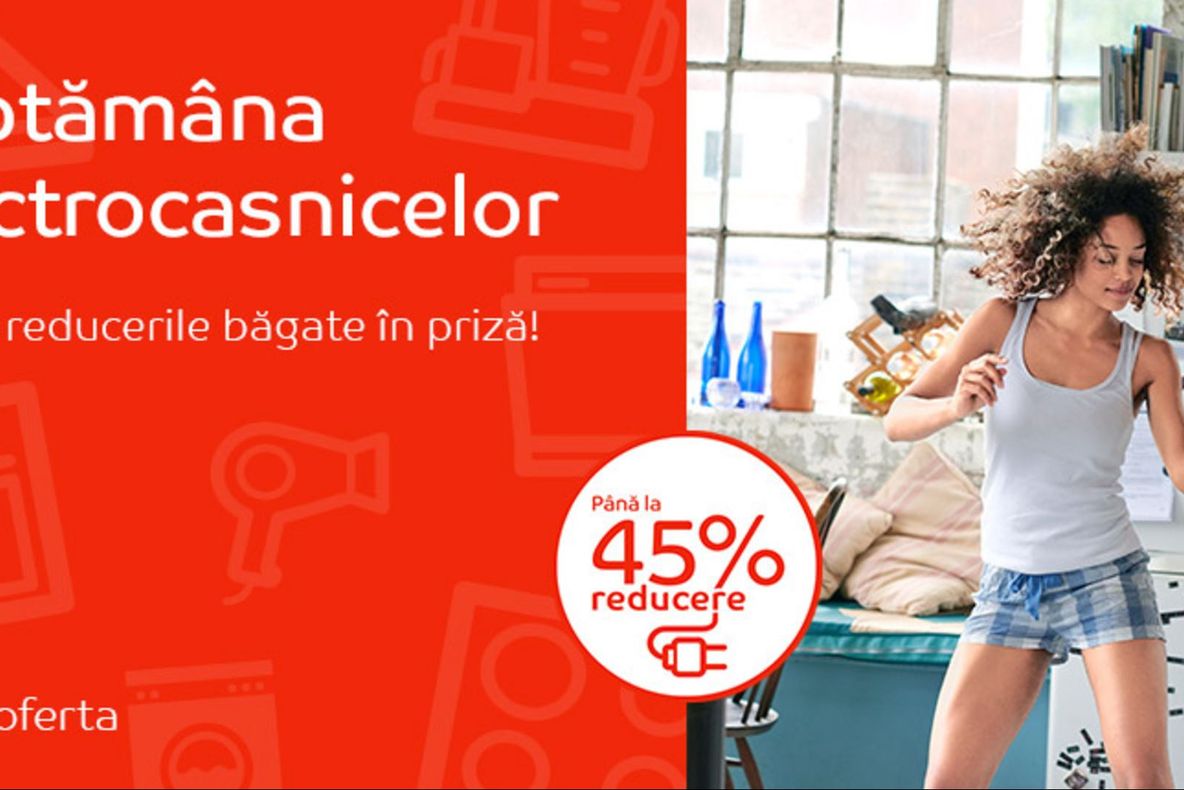 eMAG – Saptamana electrocasnicelor aduce reduceri de 45%. Care sunt cele mai bune oferte 