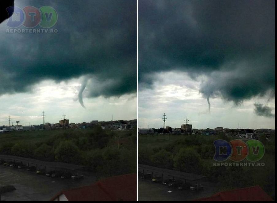 Fenomen EXTREM la malul mării, surprins în imagini - tornadă la Constanţa