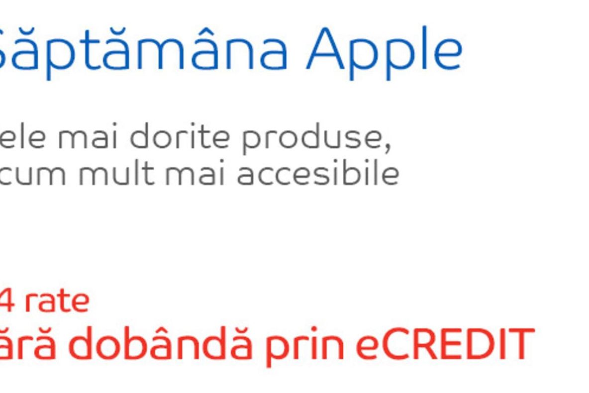eMAG – Saptamana Apple – Cumperi iPhone si platesti in 24 de rate fara dobanda