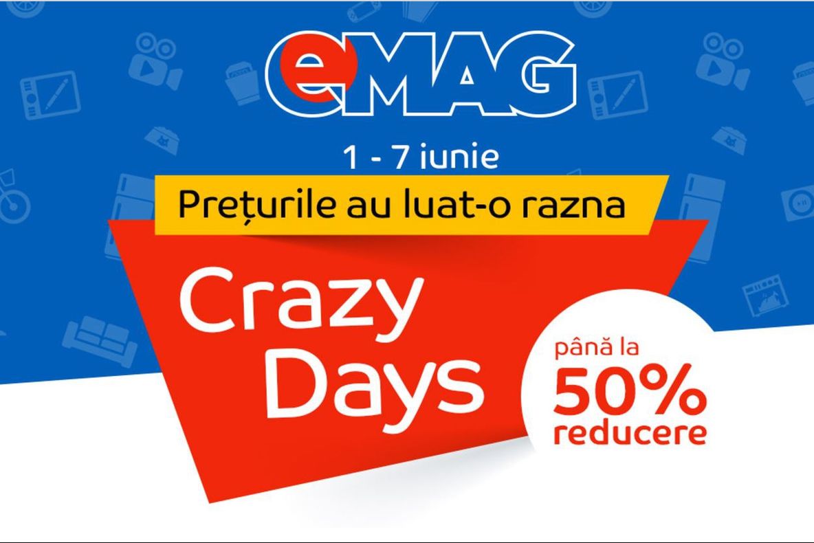 eMAG Crazy Days – Ultima sansa sa profiti de reducerile de pana la 50%