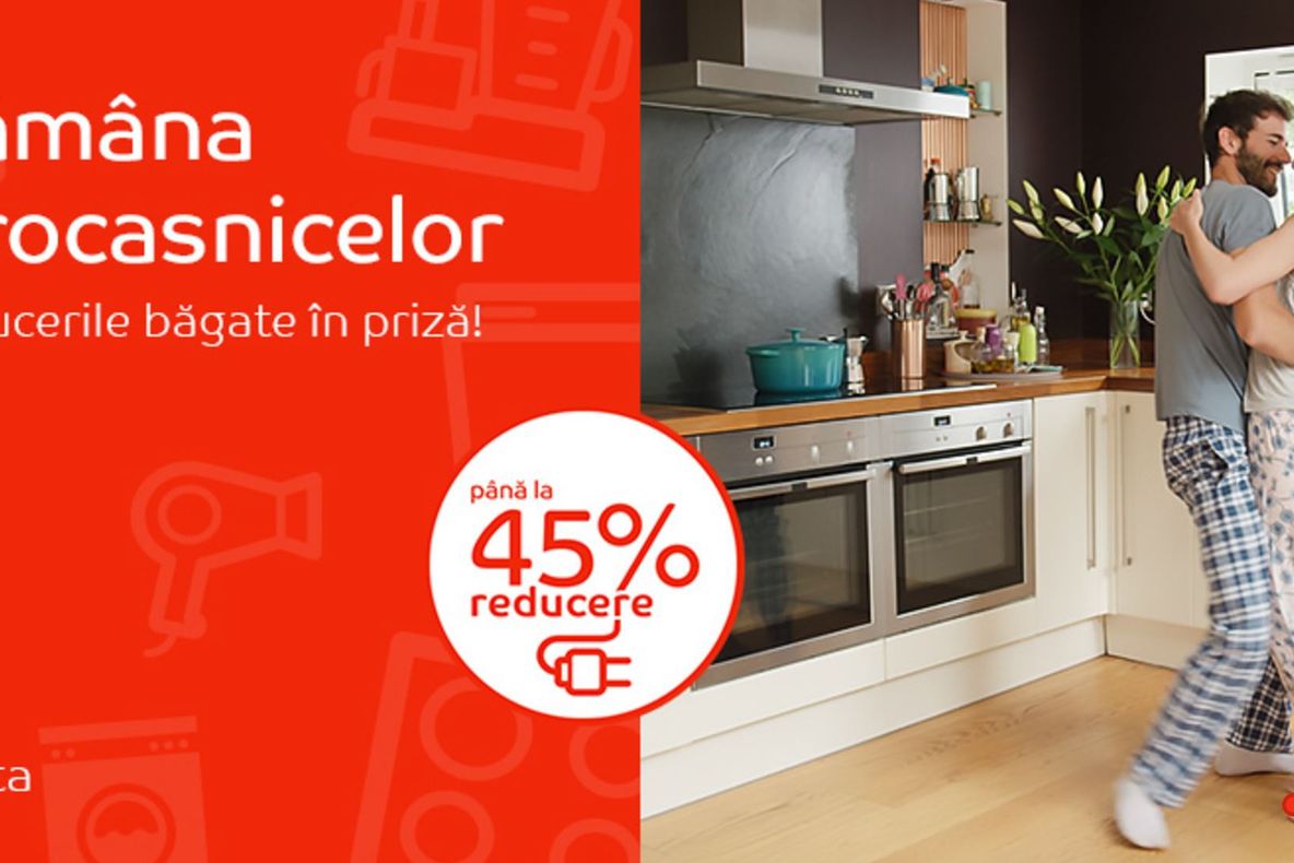 eMAG Saptamana electrocasnicelor – Reduceri reale de 45%. Care sunt cele mai bune oferte