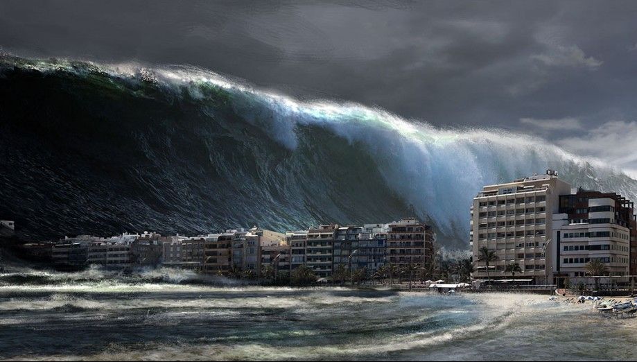 Moment rar cu un TSUNAMI surprins în imagini. Unde s-a întâmplat acest fenomen