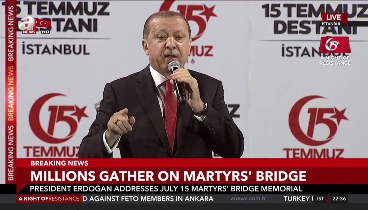 Avertismentul lui Erdogan pentru toți cei care îi contestă puterea