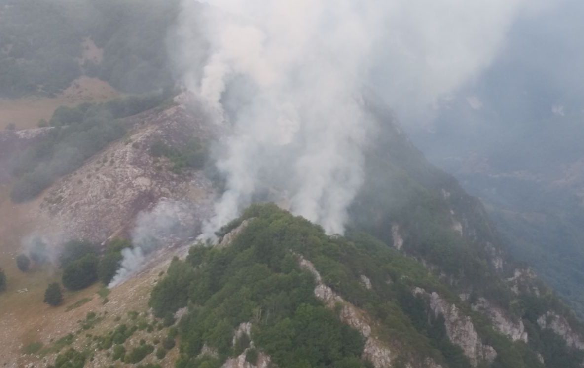 Incendiu MASIV în parcul naţional Domogled, din Mehedinţi. Peste 10 hectare, afectate