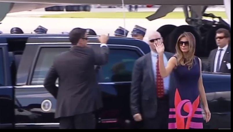 Gafă URIAŞĂ sau ILUZIE OPTICĂ? Cum a fost surprinsă Melania Trump, în vizita oficială din Polonia